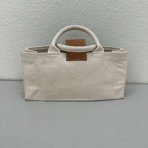 ShoreBags Carmel Single Bottle Cotton Canvas Wine Bag Tote Leather Closure - Picture 5 of 7